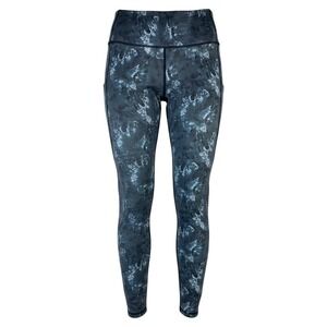 Styleword Womens Blue Tie Dye High Waisted Comfy Yoga Leggings with Pockets XXL